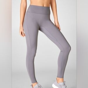 Fabletics Trinity Motion365® High-Waisted Legging, Color Quarry Grey/White Sz S